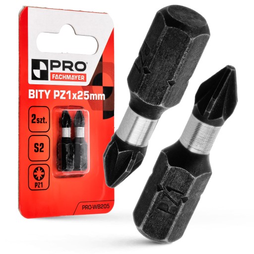 Nárazový bit PZ1 Nárazový bit 25mm | Nárazový bit pre skrutkovač 2 ks.