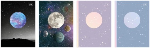 Notebook A5/60k mriežka Tvar Galaxy Int Fol A 10
