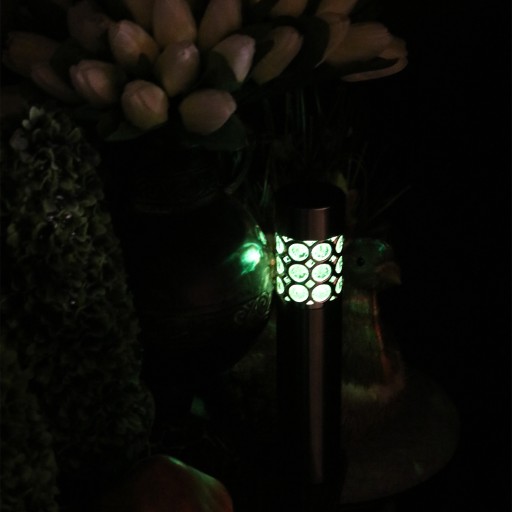 MULTICOLOR strieborná solárna lampa LED LAMPA Goliat