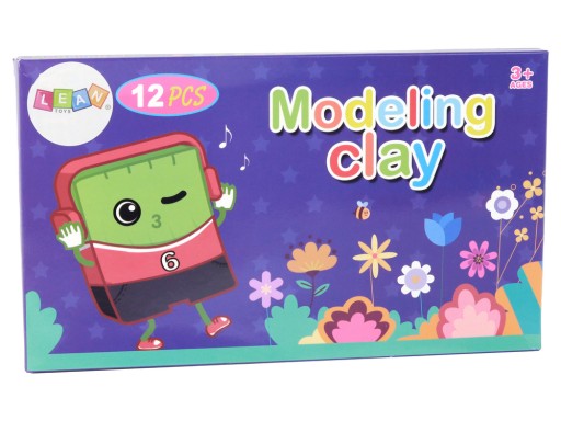 Modelovacia hmota Sada 12 pastelových žiarivých farieb