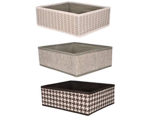 Textilná BOX ORGANIZÁTOR KOŠÍK 28 x 24 x 10 cm - do ŠATNÍKA