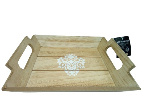 DEKORATÍVNY PODANÍK s MDF úchytkami 23 x 20 cm ČIERNA