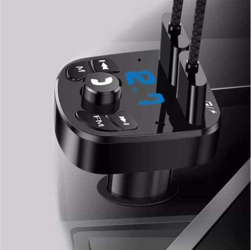 FM BLUETOOTH VYSIELAČ USB 3.1A QC 3.0 NABÍJAČKA