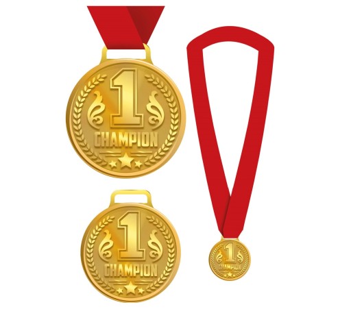 Medailový zlatý náhrdelník