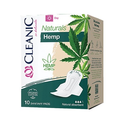 Cleanic Naturals Hemp Day Hygienické vložky na deň 10 kusov BIO