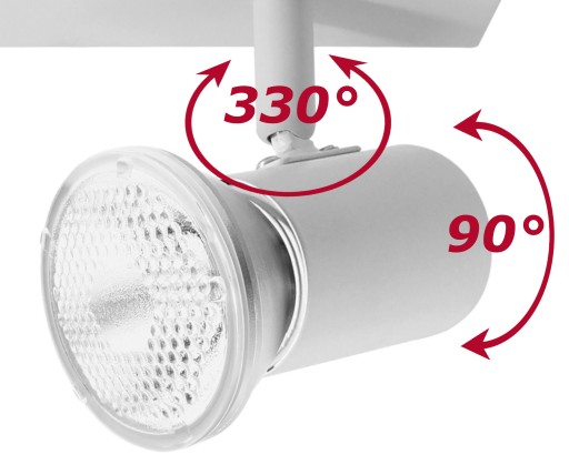 LED stropné svietidlo, nastaviteľná koľajnica, nástenné svietidlo E27