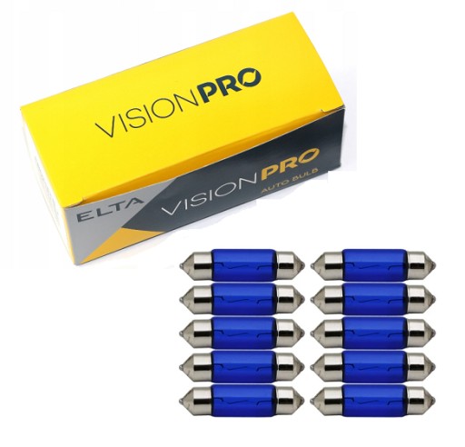 ELTA ŽIAROVKY 24V 5W SV8,5 TUBULAR BLUE 10 ks