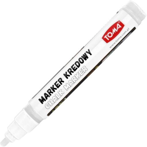 BIELE kriedový popisovač Toma TO-292 guľatý 4,5mm za CENOVÉ DOSKY UMÝVAJÚCE