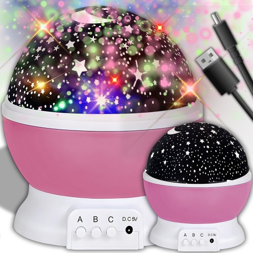 ROTAČNÁ NOČNÁ LAMPA STARS SKY PROJECTOR 2v1
