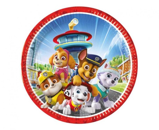 Papierové dosky Paw Patrol Rescue Heroes, nová generácia, 23 cm, 8 ks (pl