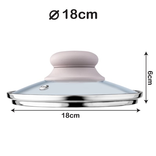 POKRÝVAČKA TEPLNE ODOLNÁ SKLENENÁ POKRÝVAČKA NA 18cm HRNEC