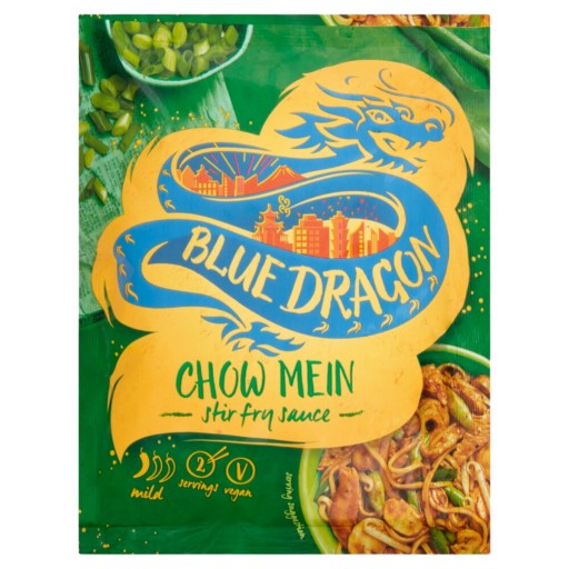 Blue Dragon Chow mein omáčka - sójová omáčka, cesnak, čili
