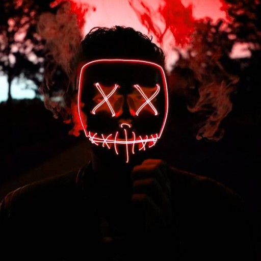 PURGE LED MASKA NA SILVESTRA SVIETIACA LED DISPOSSIEM S PARTY NA DIAĽKOVÉ OVLÁDANIE