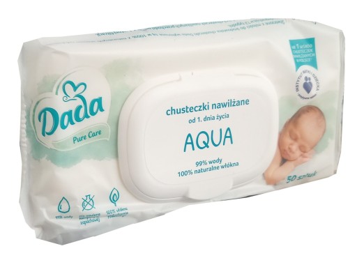 Vlhčené obrúsky Dada Pure Care Aqua