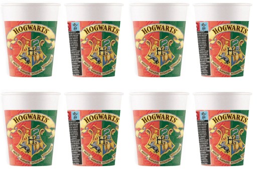 PAPIEROVÉ ŠÁLKY Rokfortské domčeky HARRY POTTER 200ml 8 ks