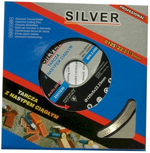 DIAMANTOVÝ DISK 125 22,2 HLADKÉ STRIEBORNÉ Glazúry