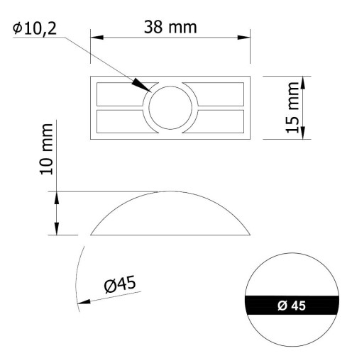 Nábytková podložka Maxi Moon Line pre 45mm otvor