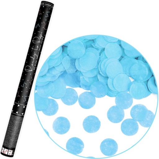 MODRÁ KONFETTIOVÁ STRÚĽKA PRE ROČNÉHO CHLAPCA GENDER REVEAL 60 CM