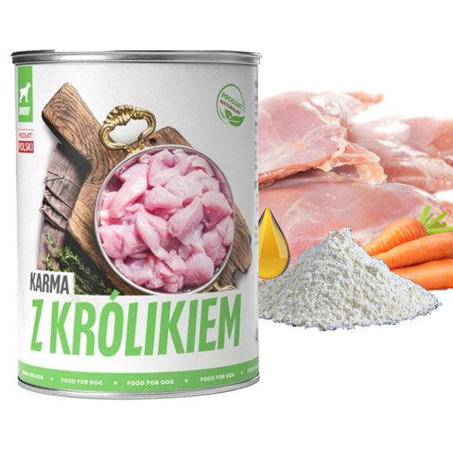 TUF TUF Mokré krmivo pre psov Králik 400g