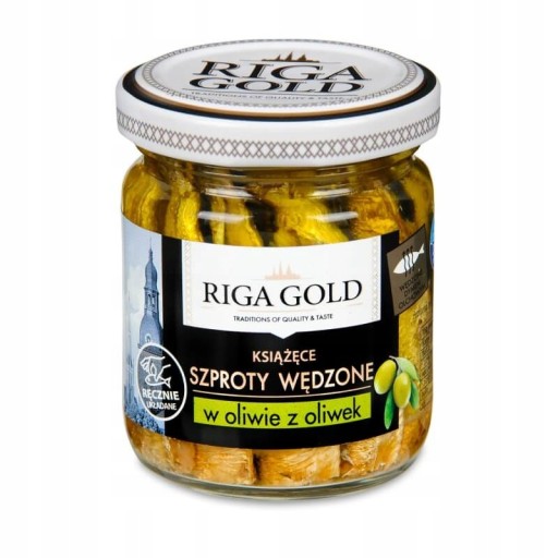 ŠPROTY ÚDENÉ V OLIVOVOM OLEJI 100g RIGA GOLD