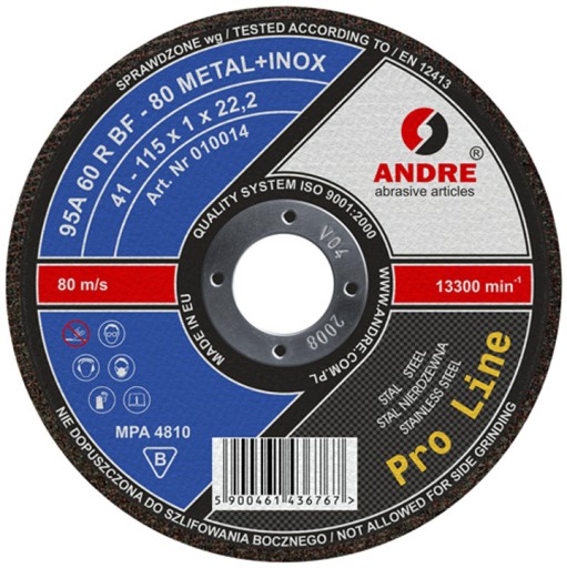 BRÚSNY KOTOUČ 41 230x3x22,2 95A24R BF-80 STANDARD