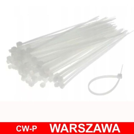 Sťahovacie pásky 100x2,5 mm Sťahovacie pásky biele 100 ks.