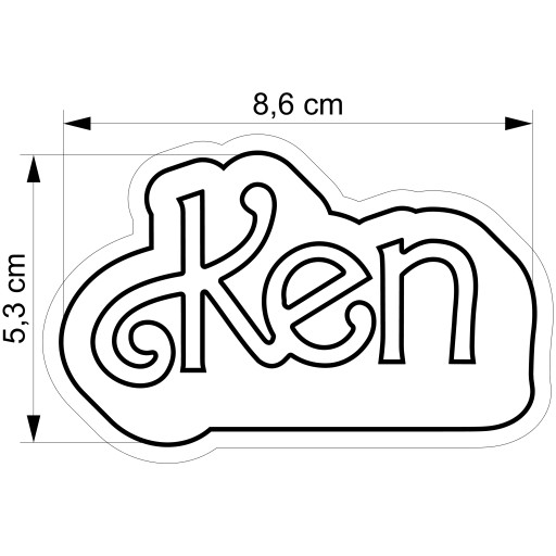Vykrajovačka na perníčky Logo Nápis Film Bábika Barbie Ken