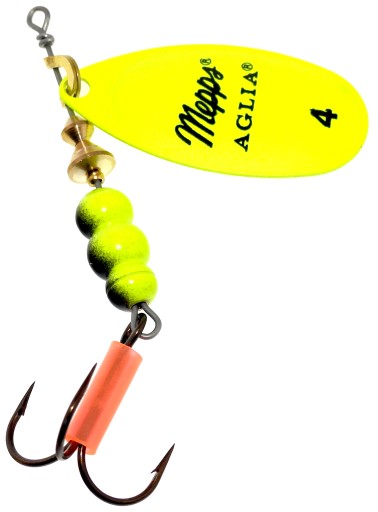 Mepps Aglia Fluo Chartreuse Spinner #4 / 9 gr