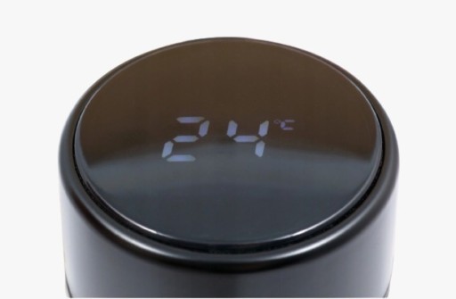 Termoska smart LED termohrnček na fľašu, 500ml, strieborná