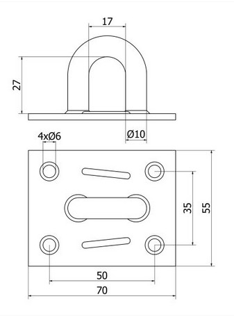 WRZECIĄDZ SKOBEL UHOL ZAPÍNANIA visiaceho zámku 230mm