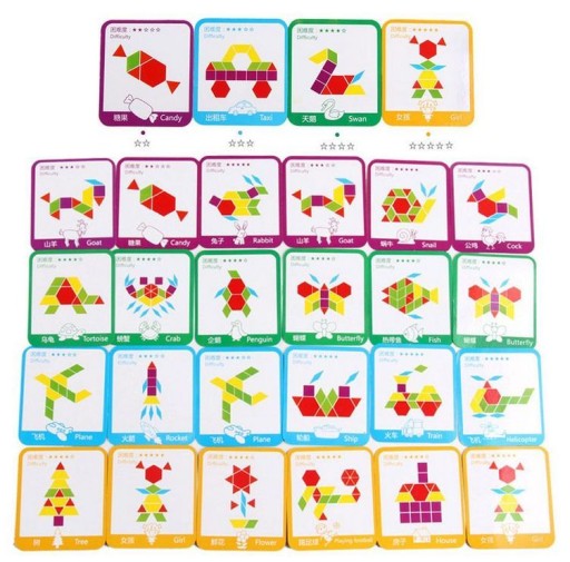DREVENÉ BLOKY MONTESSORI PUZZLE 155 kusov