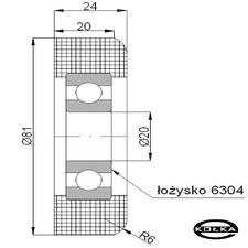 CIRCLE Plastová rolka fi. 81 mm pre brány
