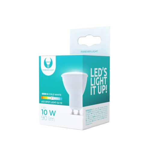 GU10 LED žiarovka 1W 230V 6000K 90lm Forever Light