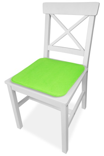 VANKÚŠ NA STOLIČKU 35x35 Z DEKORATÍVNEHO Štvorcového PLSTIČE, ZELENÁ