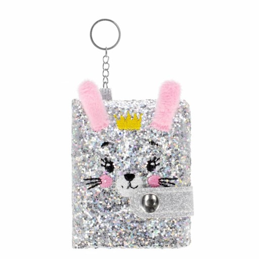 SEQUIN NOTEBOOK KEYRING DIÁR NOTEBOOK ZAJAČIK