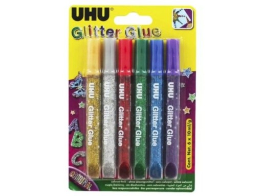 UHU GLITTER 6 FAREB X 10ML ORIGINÁL
