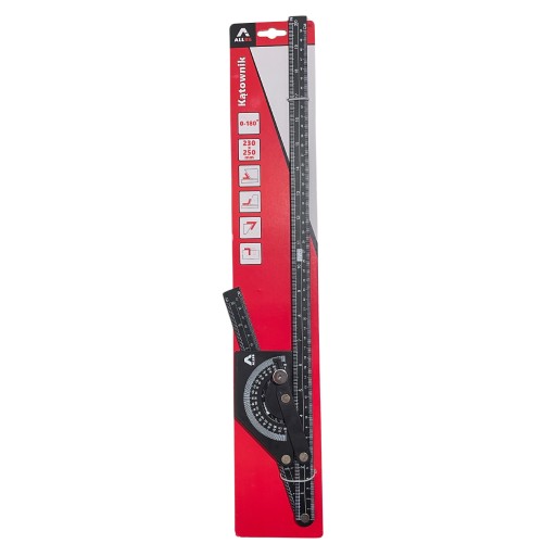 NASTAVITEĽNÝ UHEL S PROTRAKMETROM 0-180° UNIVERZÁLNY 230X500MM NASTAVITEĽNÝ