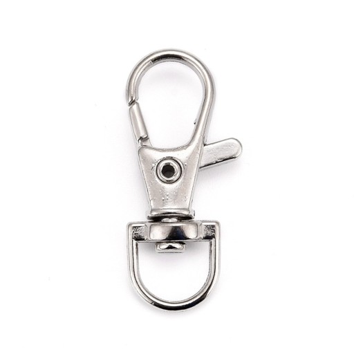 Karabína - Lobster Swivel Iron 37x14x7mm 10 ks