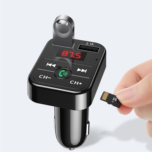 FM BLUETOOTH VYSIELAČ NABÍJAČKA MP3 2xUSB SD LCD