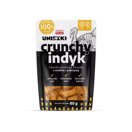 MOZKA pre psov CHUTNÁ chrumkavá morka 80g UNISZKI