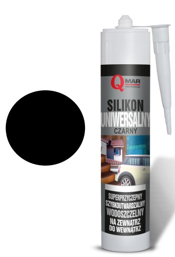 Qmar Univerzálny silikón čierny 300ml