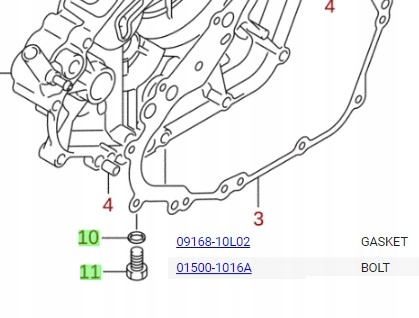 Suzuki 09168-10L02 TESNENIE ZÁTKY VYPÚŠŤANIA OLEJA