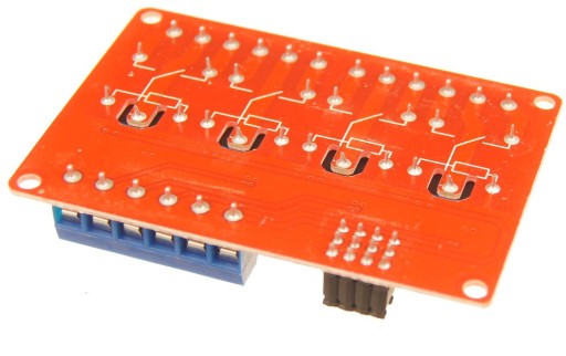 Reléový modul 4 kanály s opt 12V 10A 250V