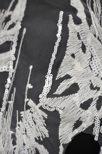 Zdobená svadobná nášivka ML78580 PÁR Ivory, pár