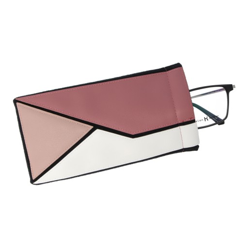 MÄKKÉ puzdro na okuliare, GEOMETRICKÝ PLSTENÝ VZOR