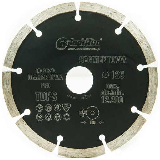 DIAMANTOVÝ DISK na betón, klinker, 125 mm