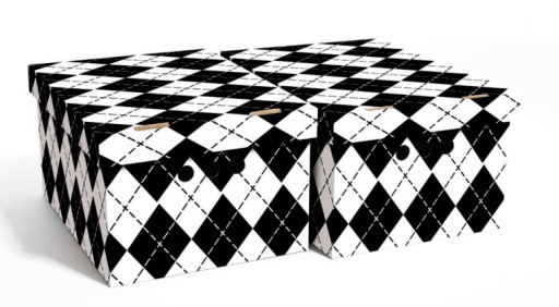 Dekoratívna kartónová krabica na oblečenie, 2 ks A4 Geometric do skrinky na dokumenty