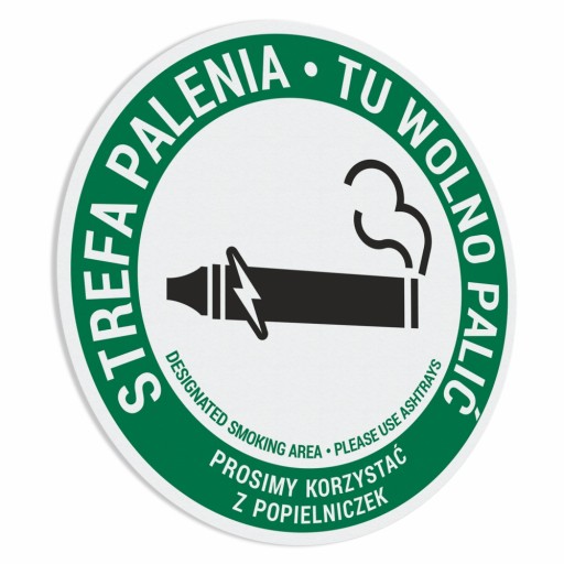 Nálepka - Fajčiarska zóna - Fajčenie tu povolené 20x20