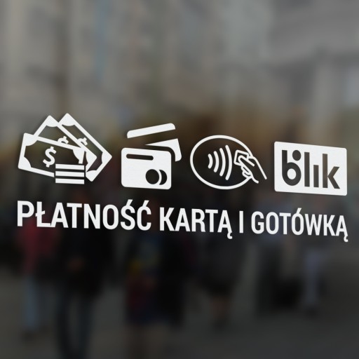 Nálepka - Platba kartou a v hotovosti 6x20