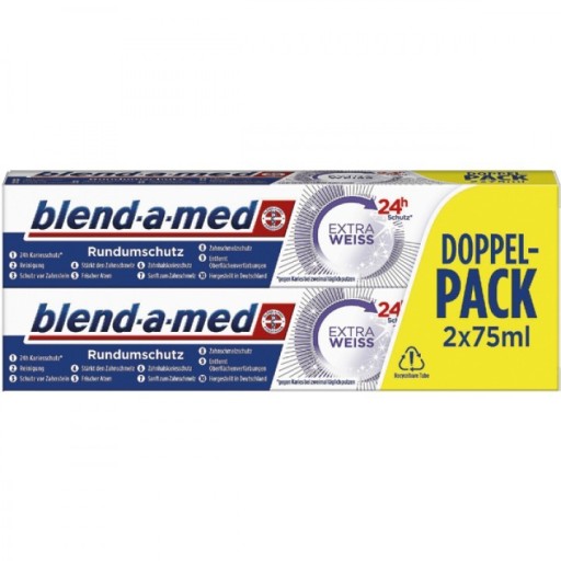 BLEND-A-MED EXTRA WEISS 2x75ml ZUBNÁ PASTA - dvojbal.